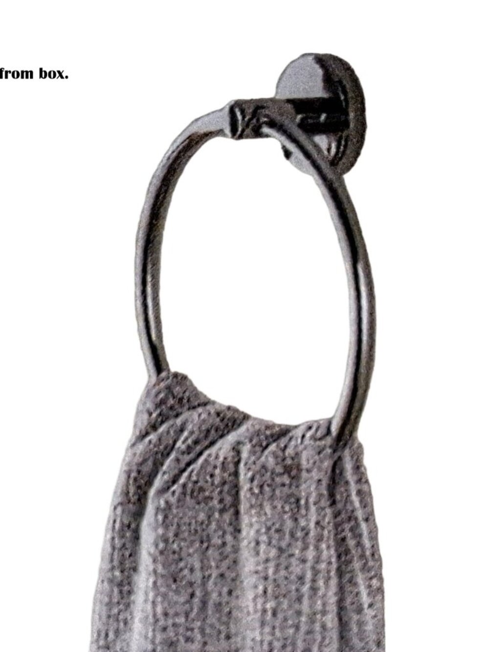 Allen + Roth Concealed Wall Mount Harlow 7” Chrome Towel Ring